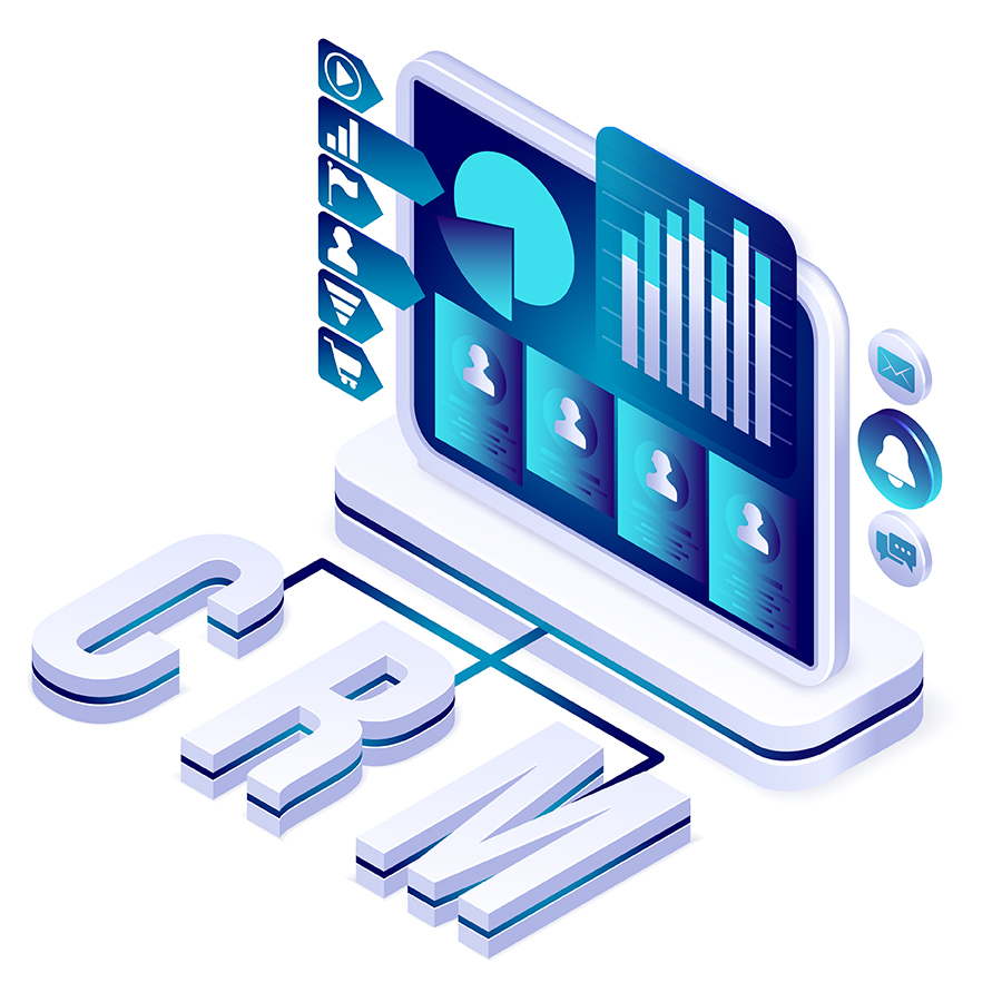 illustration d'un CRM montrant des statistiques