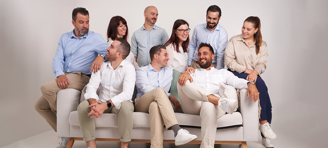 photo de la team Axens en tenue corporate