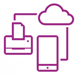 Icône violette réseau sécurisé Icône violette réseau sécurisé